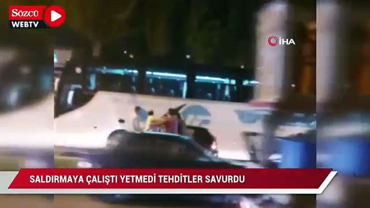 Saldırmaya çalıştığı yetmedi tehditler savurdu