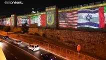 فيديو | أعلام الإمارات والبحرين وإسرائيل على جدران البلدة القديمة في القدس