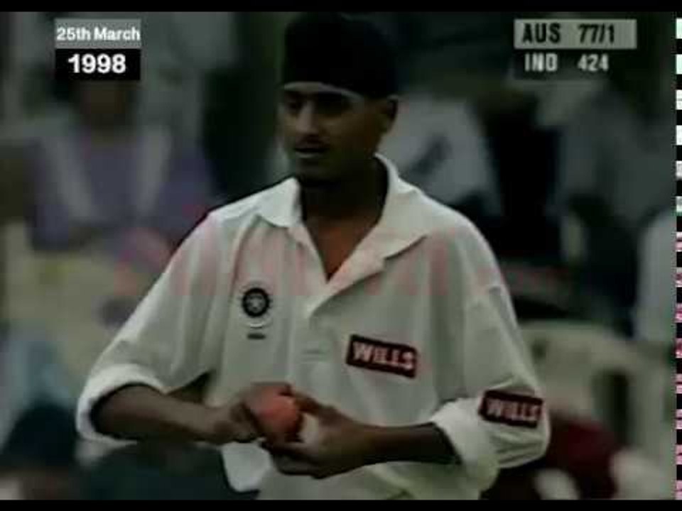 Harbhajan Singh's first wicket for India