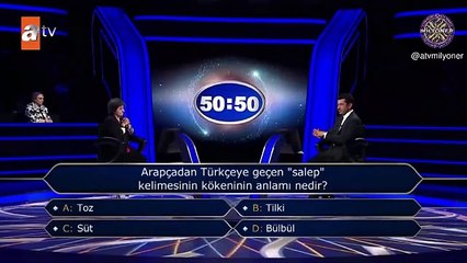 Kim Milyoner Olmak İster’in salep' sorusu gündem oldu