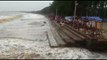 Big waves on parnaka beach near dahanu during high tides | पारनाका चौपाटी