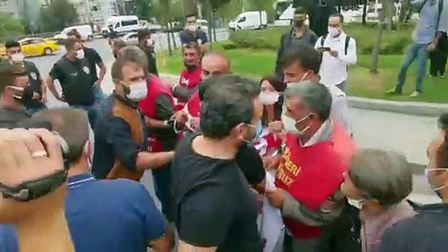Şişli Belediyesi'nde işten çıkarılan işçilerin Ankara yürüyüşüne polis engeli