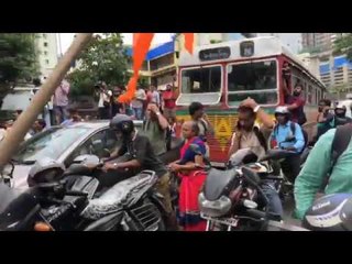 Mumbai Bandh |  'RASTA ROKO' At DADAR by Maratha Kranti Morcha