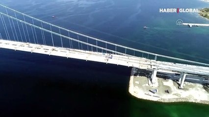 1915 Çanakkale Köprüsü'nün son hali görüntülendi! Sadece 21 blok kaldı