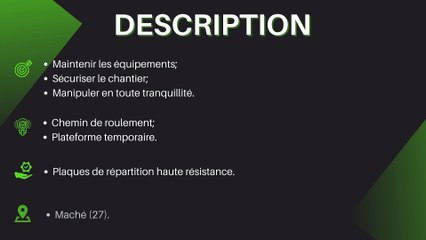 Des accès provisoires pour l’assemblage d’un pylône