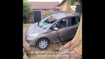 Voitures abandonnées, chaussée effondrée: les images impressionnantes des dégâts dans le Gard