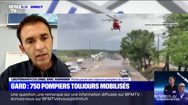 Intempéries: Les troupes se consacrent désormais aux missions de retour à la vie normale et de soutien aux populations , explique le porte-parole des sapeurs-pompiers du Gard