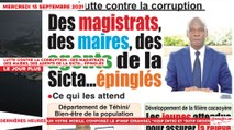 Le Titrologue du 15 Septembre 2021-Lutte contre la corruption - Des magistrats, des maires, des agents de la Sicta… épinglés