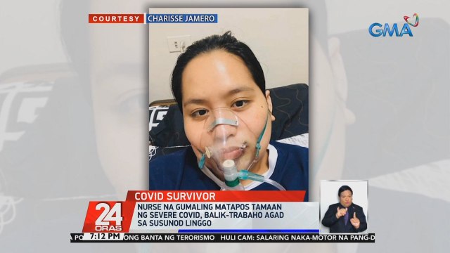 Nurse na gumaling matapos tamaan ng severe COVID-19, Balik-trabaho agad sa susunod linggo | 24 Oras