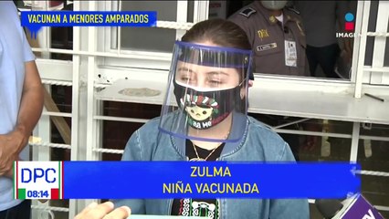 Aplican vacuna contra Covid a niños y adolescentes amparados