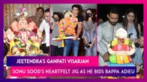 Jeetendra's Ganpati Visarjan, Sonu Sood's Heartfelt Jig As He Bids Bappa Adieu