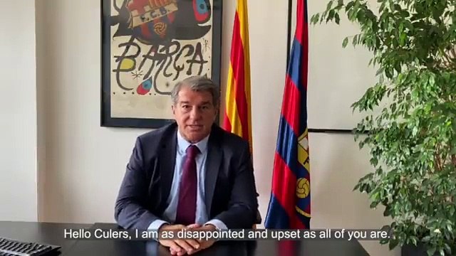 Mensaje de Joan Laporta a los culés tras la derrota ante el Bayern Munich