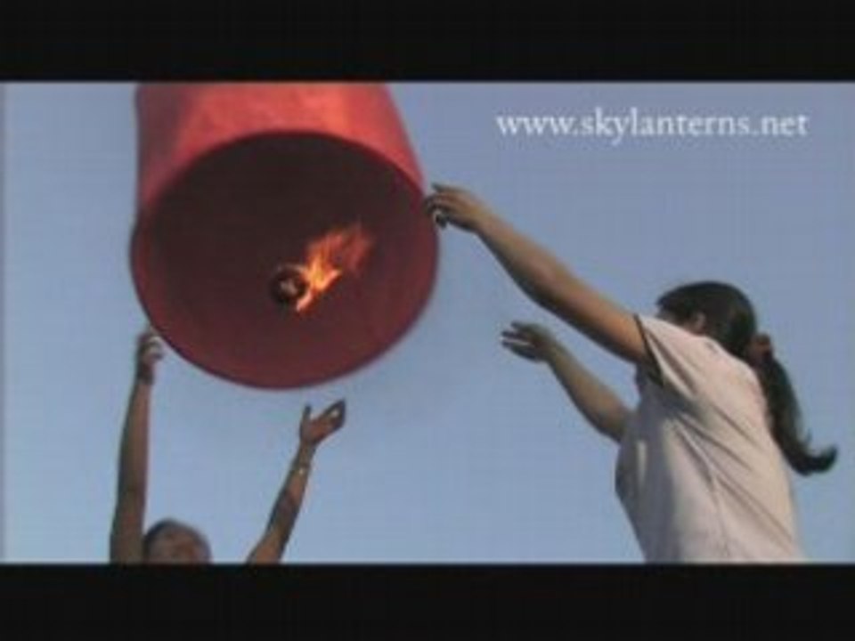 Coloured large sky lantern from www.skylanterns.net