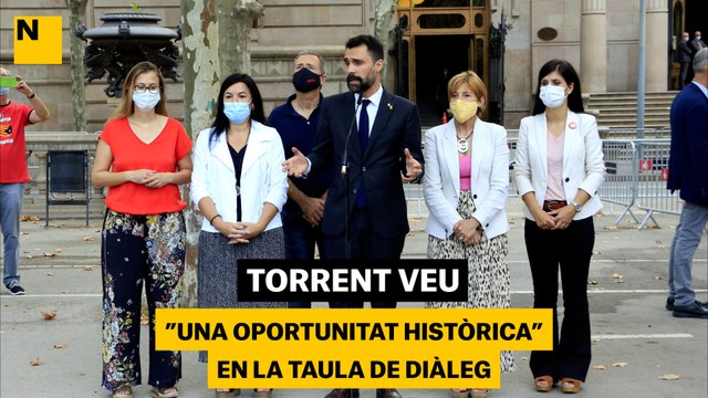 Torrent veu una oportunitat històrica en la taula de diàleg i diu que l'afronten amb convenciment i determinació
