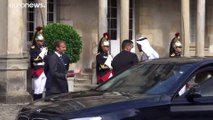 فيديو: الرئيس الفرنسي يستقبل ولي عهد أبو ظبي حليفه المقرب في الشرق الأوسط