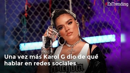 "Anuel la dejó mal": Karol G se pintó las cejas de azul y el resultado desató una 'ola' de críticas