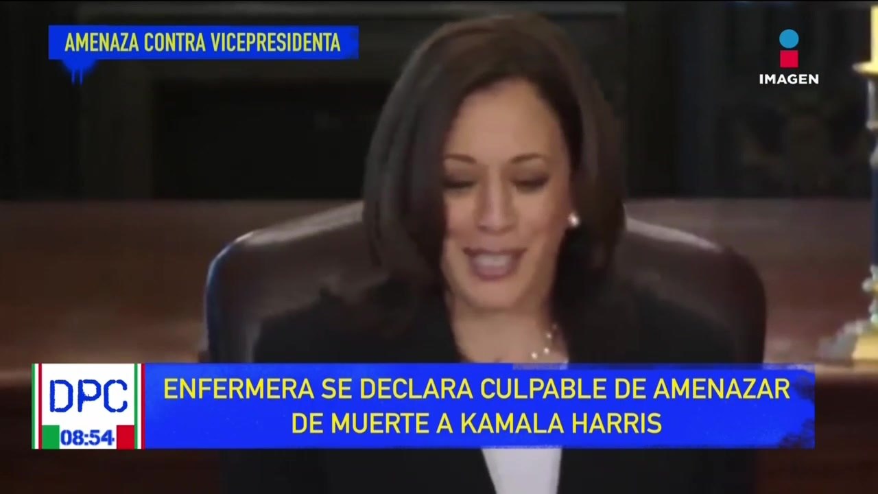 Enfermera se declara culpable de amenazar a Kamala Harris