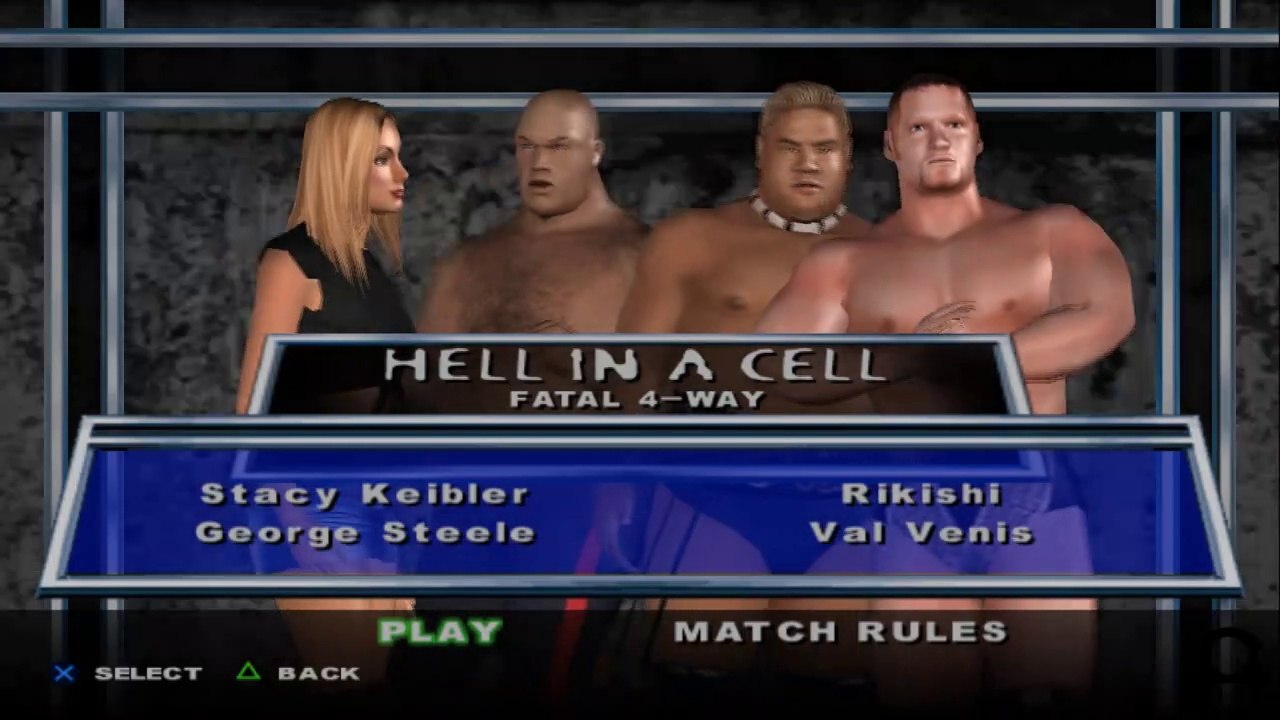 Here Comes the Pain Stacy Keibler(ovr 100) vs George Steele vs Rikishi vs Val Venis