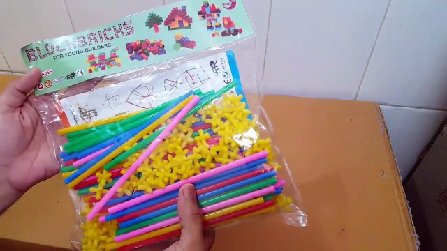 Unboxing and Review of most trending Building Straw Blocks for kids creativity