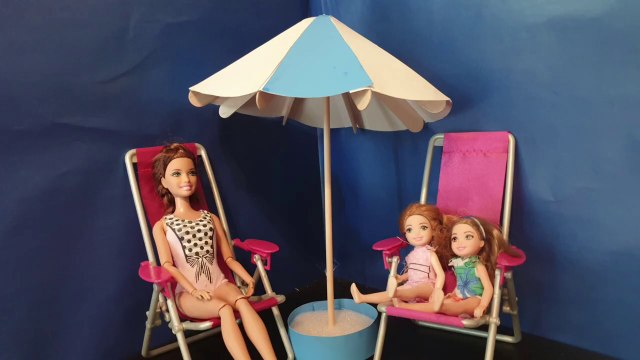 Doll Beach Umbrella DIY - Miniature Beach Umbrella DIY