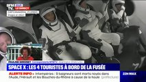 Les passagers du premier vol touristique de SpaceX montent dans la fusée