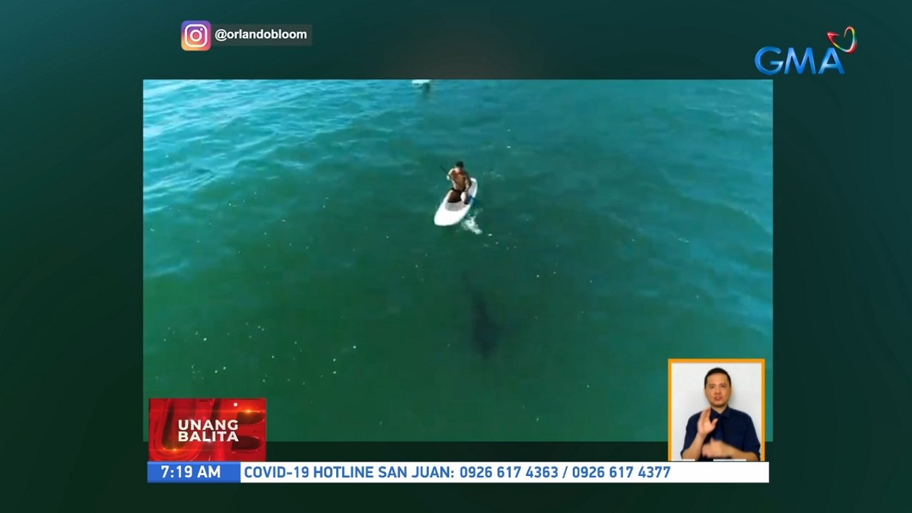 Orlando Bloom, nag-paddleboarding kasama ang isang great white shark | UB