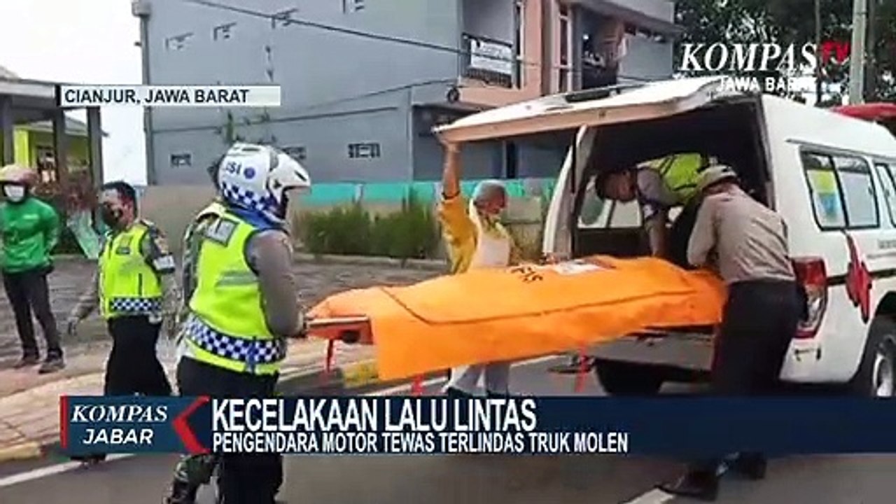 Pengendara Motor di Cianjur Tewas Terlindas Truk