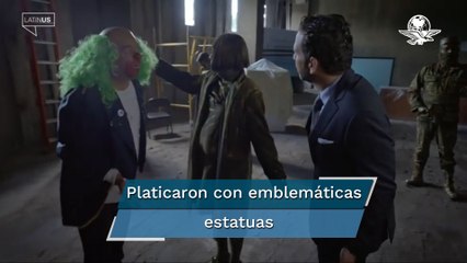 Brozo y Loret descubren bodega de estatuas “que ya no sirven para el rey” AMLO