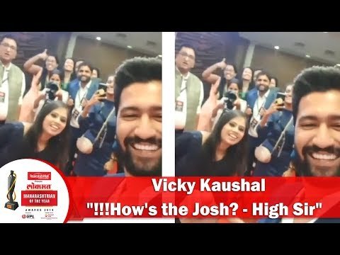 Vicky Kaushal - How's the Josh? - High Sir!!! moment with the Team Lokmat | LMOTY 2019 |Uri movie