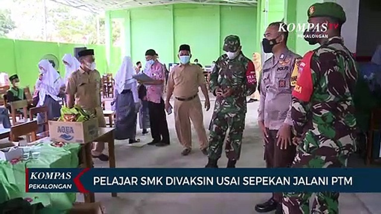 Pelajar SMK Divaksin, Usai Sepekan Jalani PTM