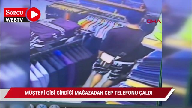 Esenyurt'ta müşteri gibi girdiği mağazadan cep telefonu çaldı