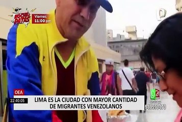 OEA: Lima es la ciudad con mayor cantidad de migrantes venezolanos