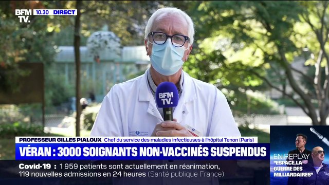 Pr Gilles Pialoux sur les soignants non-vaccinés: Les choses vont dans le bon sens et on ne peut pas le faire sans fermeté