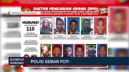 Foto Para Pelaku Penyerangan Maybrat Terpasang Di Sejumlah Ruas Jalan