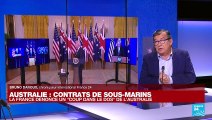 Contrats de sous-marins avec l'Australie : Paris fustige Canberra et Washington