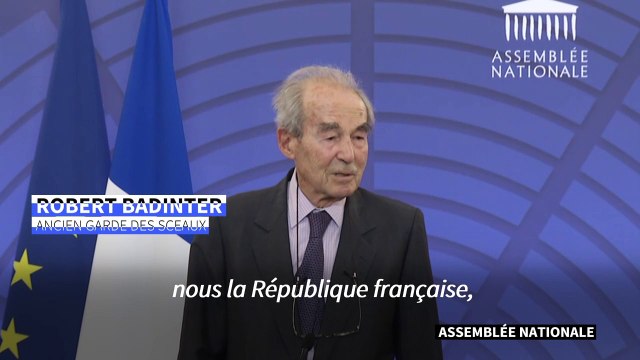 40 ans après, Robert Badinter plaide pour l'abolition universelle de la peine de mort