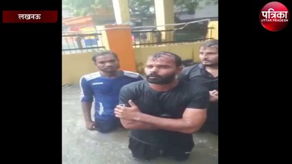 बालू अड्डे पर नगर निगम के खिलाफ हुआ प्रदर्शन