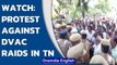 DVAC raids at former Tamil Nadu minister KC Veeramani's home; AIADMK members protest | Oneindia News