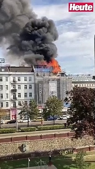 Riesige Rauchsäule über Wien: Feuerwehr im Großeinsatz