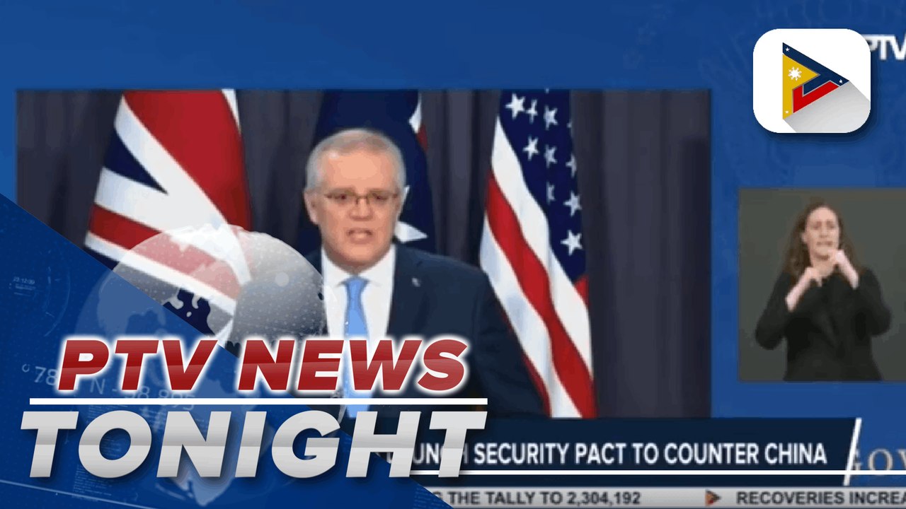 UK, US, Australia launch security pact to counter China; France temporarily suspends some 3-K unvaccinated health workers; South Korea launches ballistic missiles; Amateur astronauts launch 3-day 'inspiration mission' | via Meg Luna