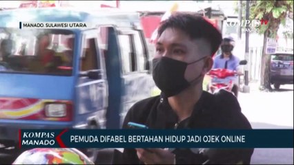 Pemuda Difabel Bertahan Hidup Jadi Ojek Online