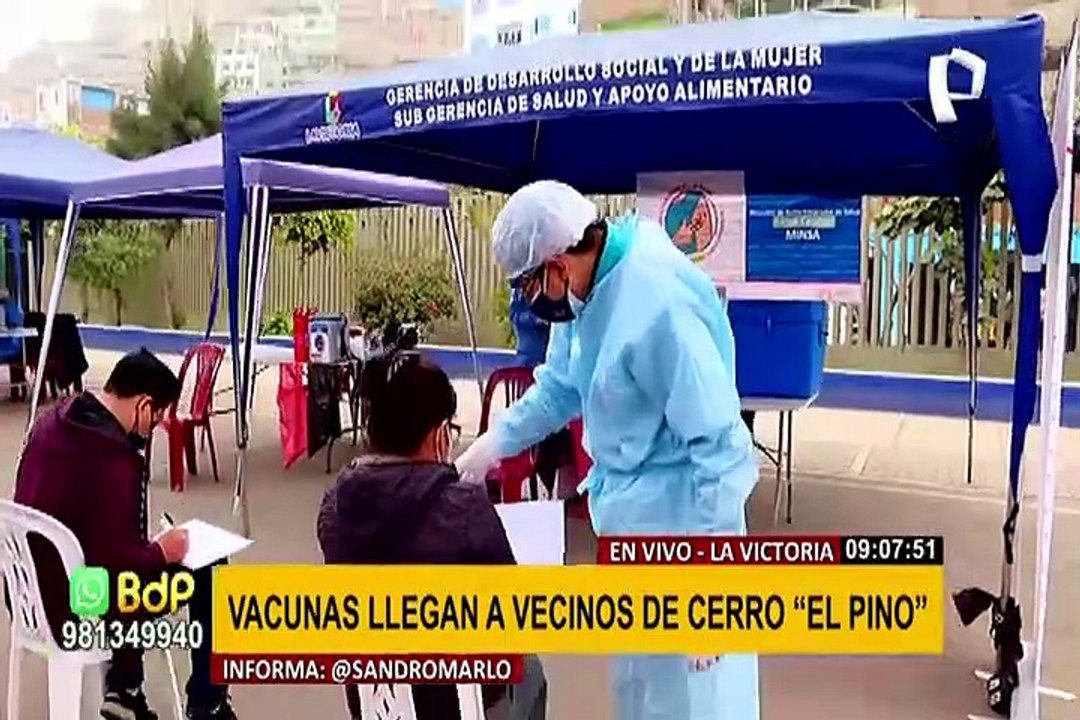 La Victoria: vacunas llegan a vecinos de Cerro El Pino