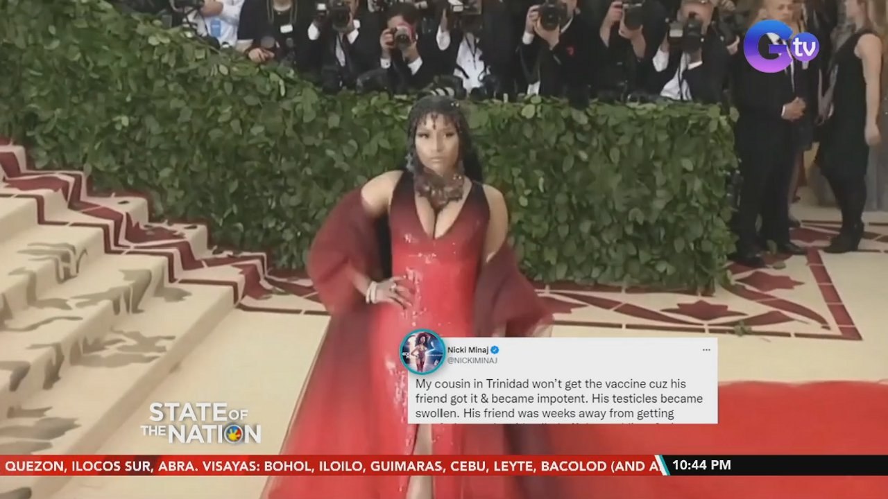 Kontrobersyal na tweet ni Nicki Minaj tungkol sa covid vaccine, inalmahan ng eksperto | SONA