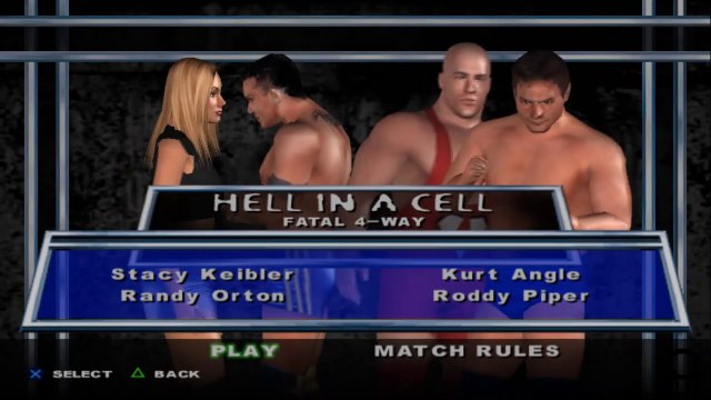 Here Comes the Pain Stacy Keibler(ovr 100) vs Randy Orton vs Kurt Angle vs Roddy Piper