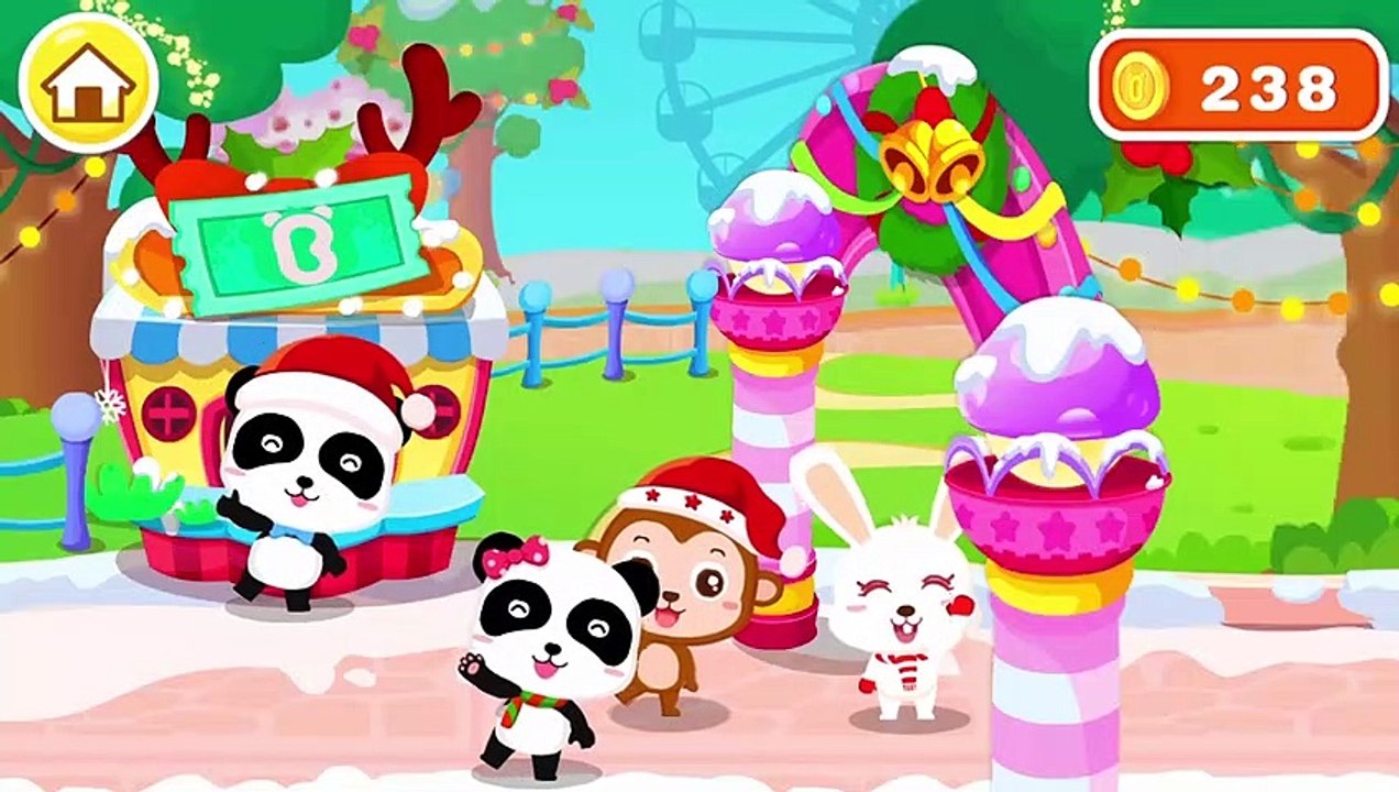 Christmas Amusement  Park | Find Santa Claus, Christmas Gifts | Game Preview | BabyBus Game