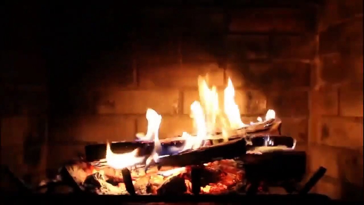 Burning Fireplace with Crackling Fire Sounds Full HD _ Fire crackling sound _ Relaxing sounds