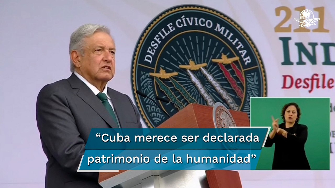 AMLO llama al gobierno de EU a levantar el bloqueo contra Cuba