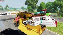 Trucks & Car VS SHORT DANGEROUS BRİDGES / BeamNG Drive