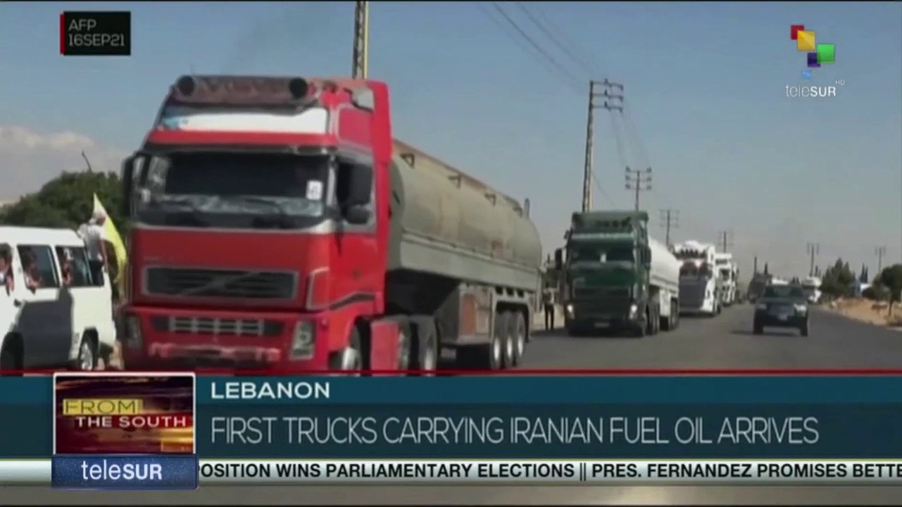 Lebanon: First Convoy of trucks carrying Iranian fuel oil arrives