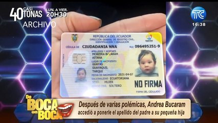 Cambiarle los apellidos ¿Sofía Caiche haría lo mismo que Andrea Bucaram?